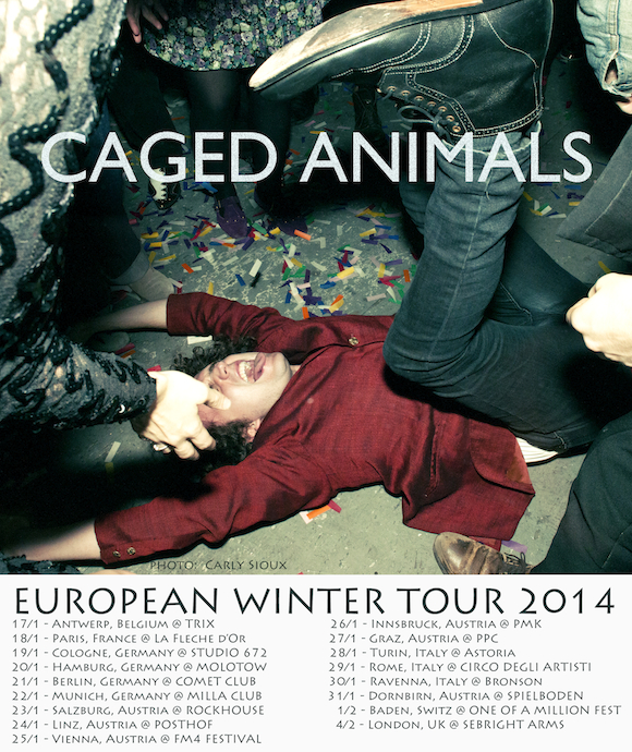 CAGED ANIMALS - EUROPE 2014 POSTER